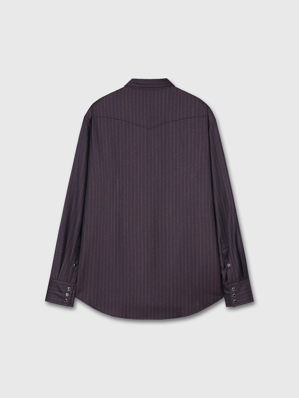 Tonywack - Striped Wool Western Shirt (Dark Burgundy) product image 7 | TRAB K-Fashion Australia