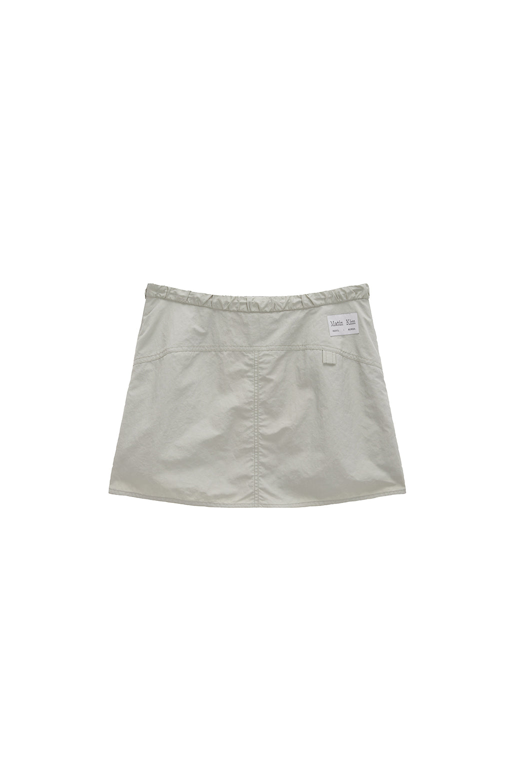 Matin Kim - Double Zipper Point Banding Mini Skirt (Beige) product image 2 | TRAB K-Fashion Australia