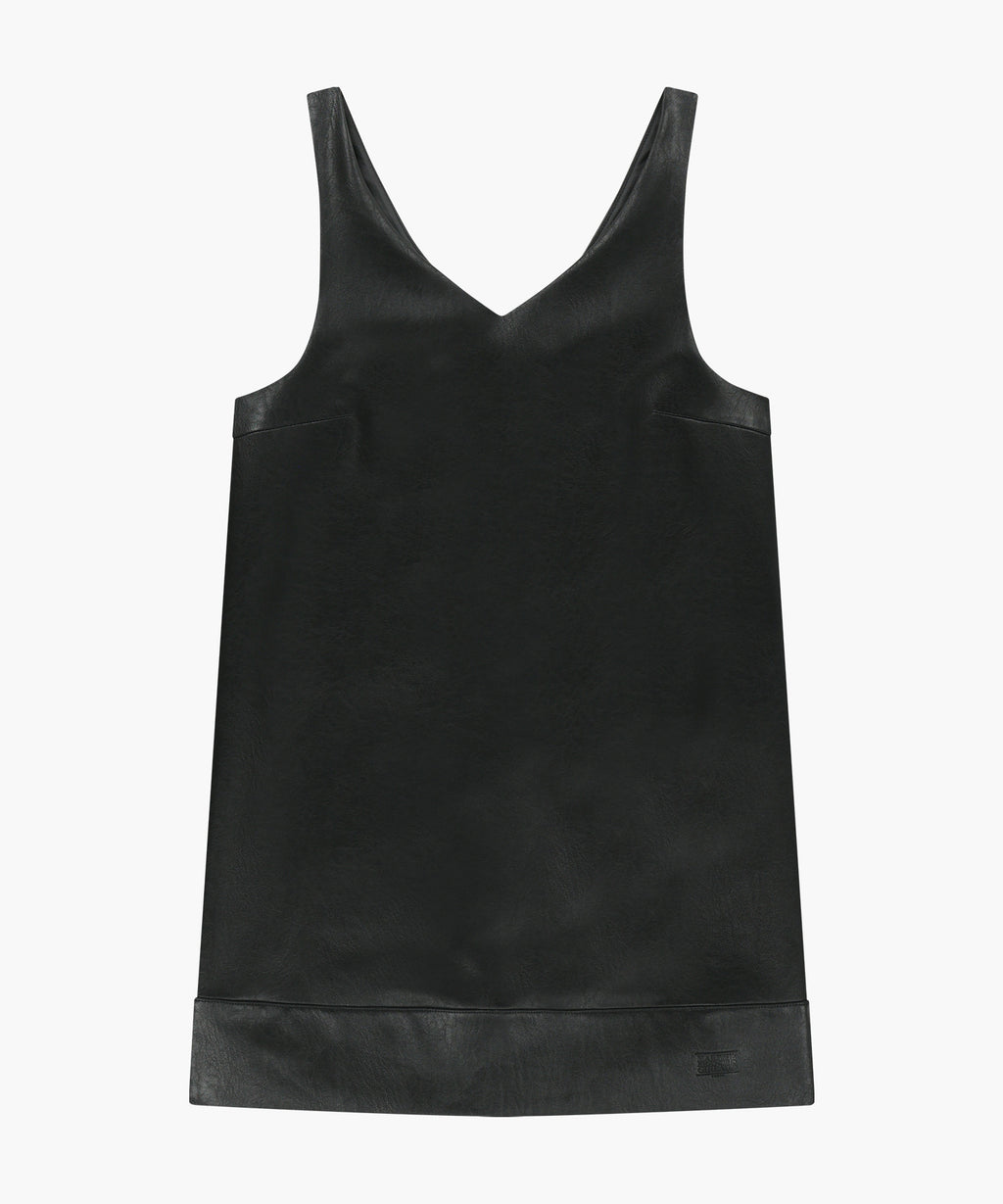 Marithe & Francois Girbaud - Faux Leather Sleeveless Mini Dress (Black) product image 5 | TRAB K-Fashion Australia