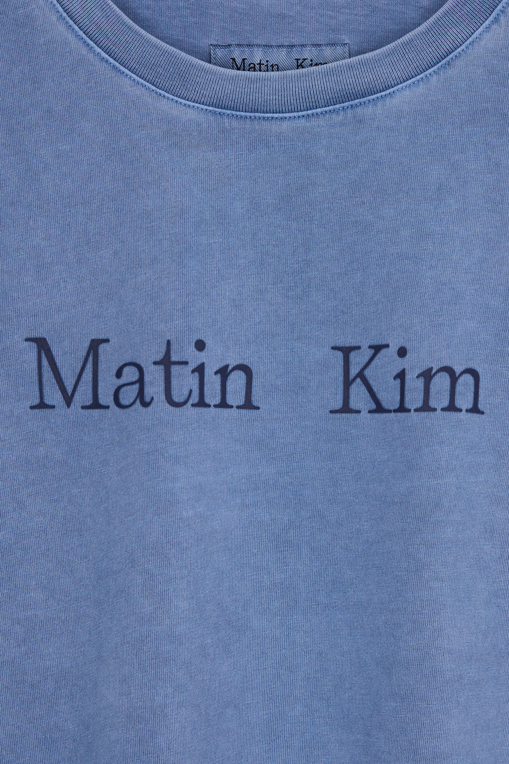 Matin Kim - [Pre-Order – Ships June 24] Pigment Logo Crop Top (Powder Blue) product image 4 | TRAB K-Fashion Australia