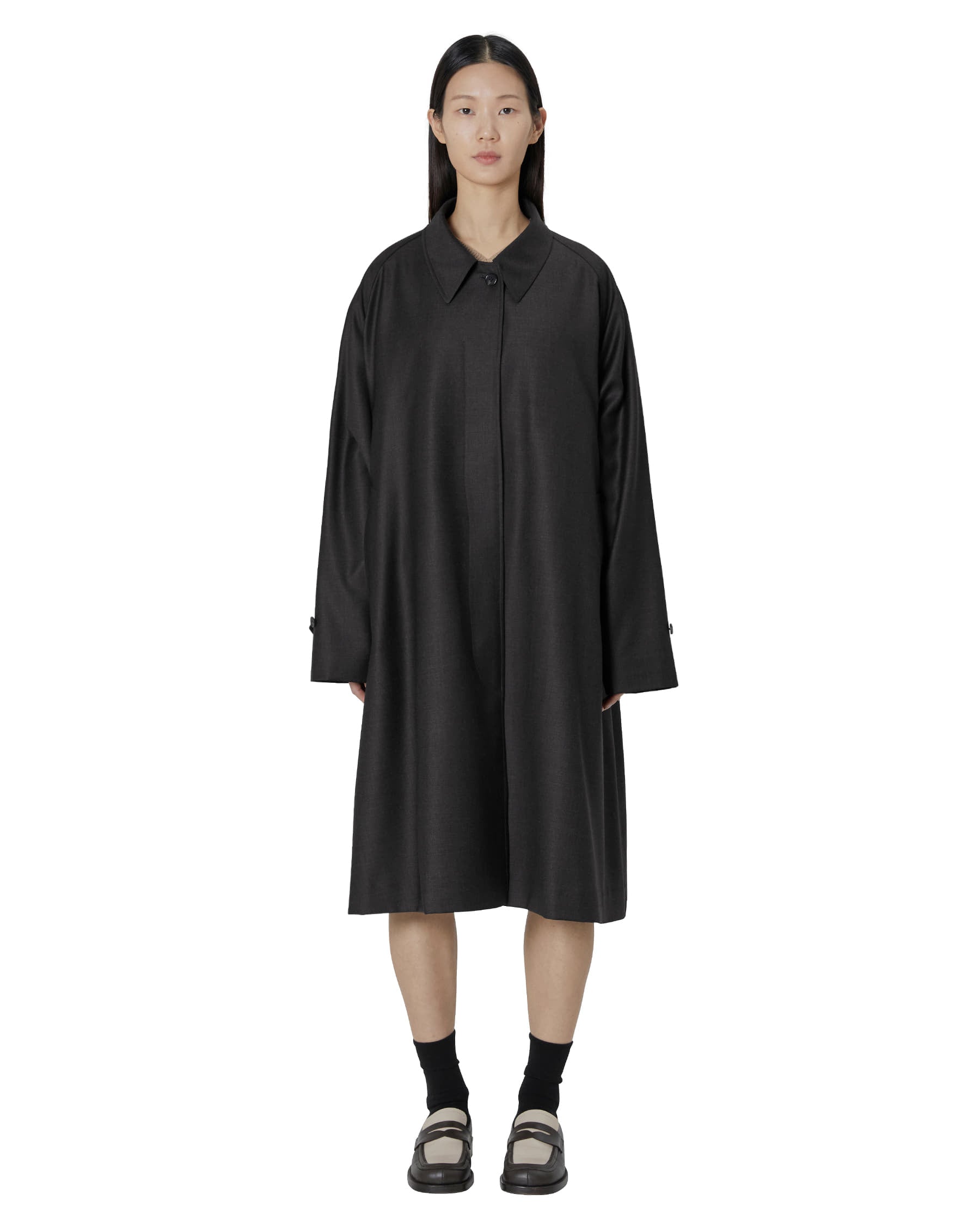 Brownyard - Wool Balmacaan Coat (Charcoal) product image 1 | TRAB K-Fashion Australia