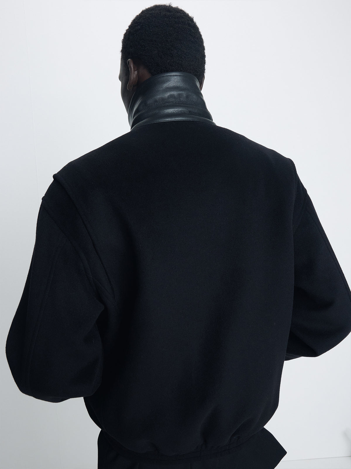 Tonywack - Wool And Silk Blouson Jacket (Black) product image 7 | TRAB K-Fashion Australia