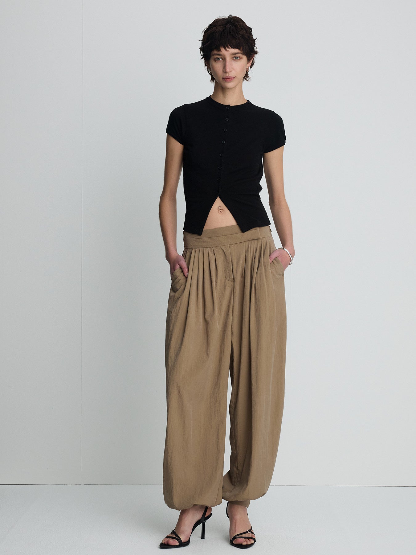 Tonywack - Silk Cotton Cap Sleeve Cardigan (Black) product image 1 | TRAB K-Fashion Australia
