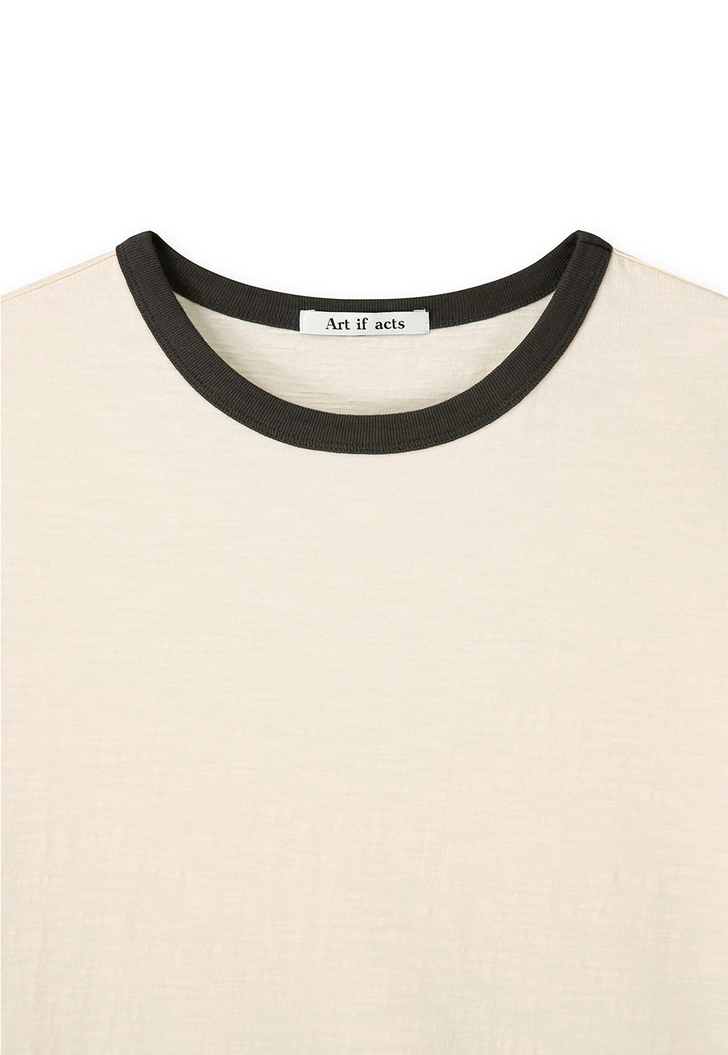 Art if acts - Slub Ringer Tee (Cream/Charcoal) product image 8 | TRAB K-Fashion Australia