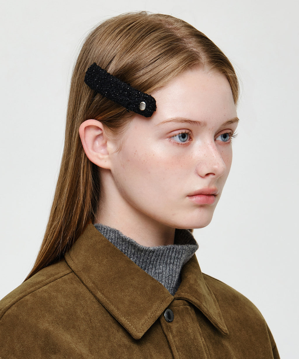 Marithe & Francois Girbaud - Tweed Hair Pin (Black) product image 4 | TRAB K-Fashion Australia