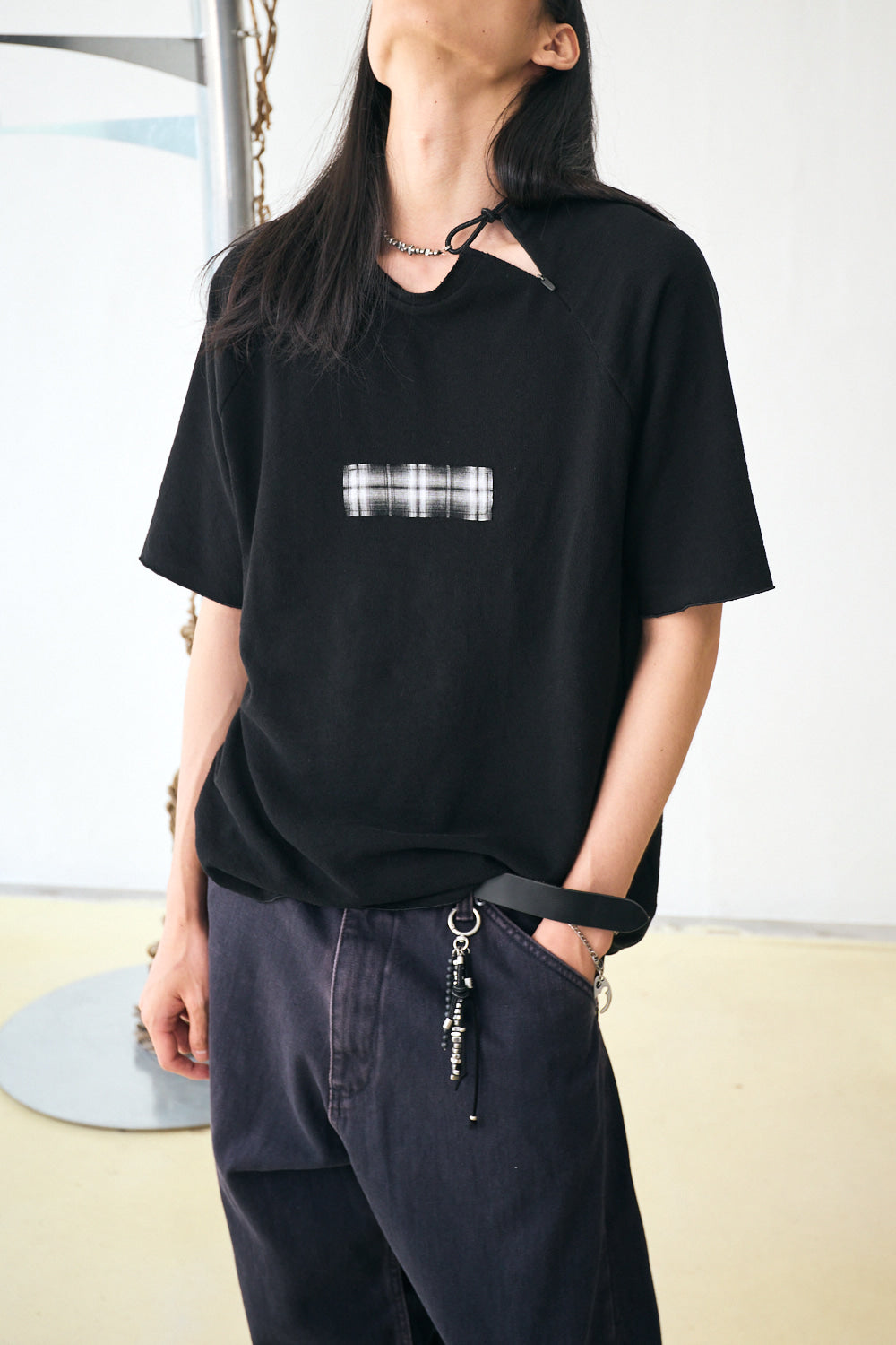 Hatchingroom - Slash Tee Check Box (Black) product image 8 | TRAB K-Fashion Australia