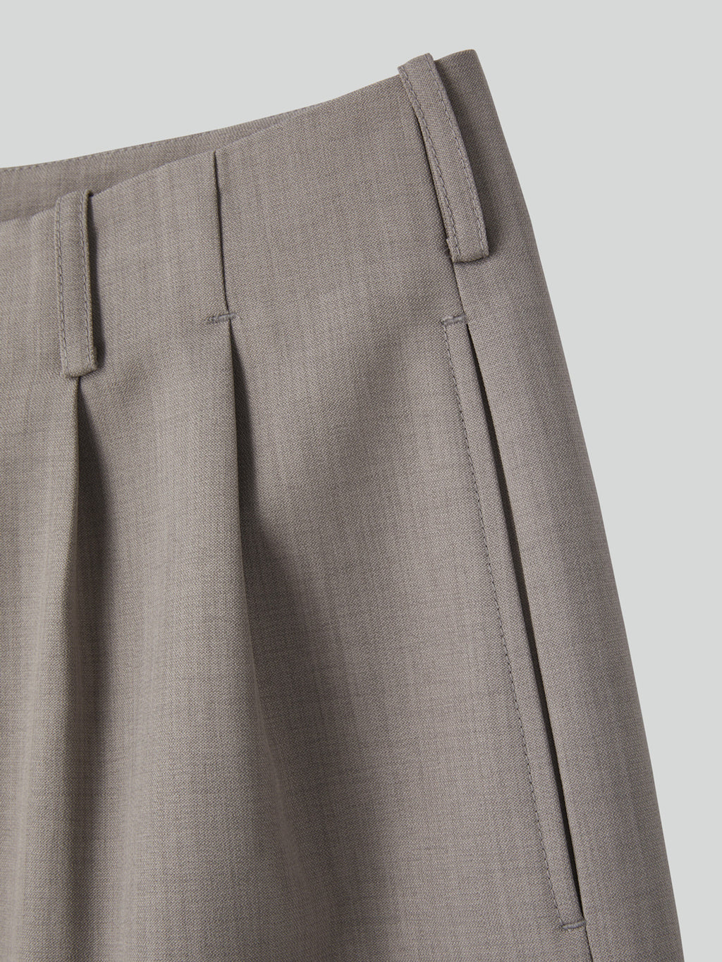 Recto - Tucked Detail Bermuda Pants (Sepia Grey) product image 7 | TRAB K-Fashion Australia