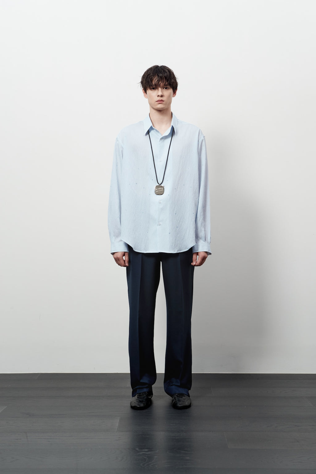 Stu - Crystal Stripe Shirt (Blue) product image 1 | TRAB K-Fashion Australia