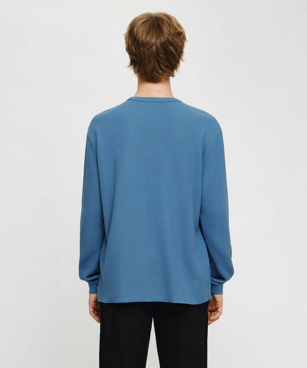 Marithe & Francois Girbaud - Waffle Long Sleeve Tee (Blue) product image 3 | TRAB K-Fashion Australia