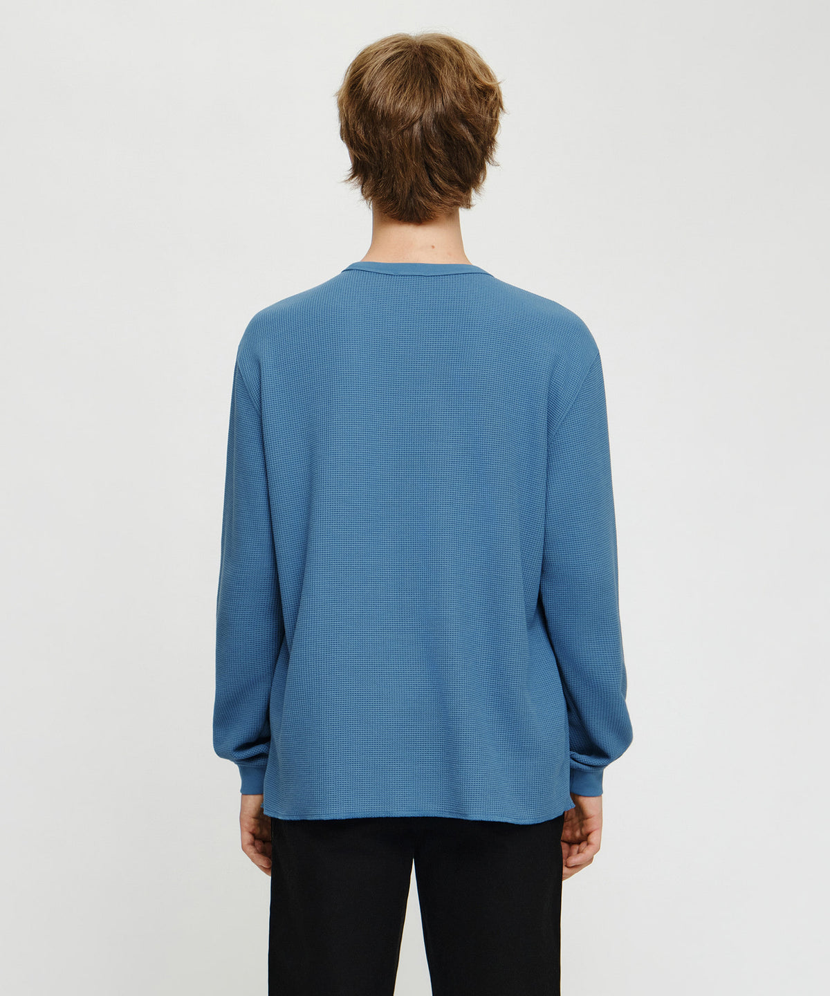 Marithe & Francois Girbaud - Waffle Long Sleeve Tee (Blue) product image 3 | TRAB K-Fashion Australia