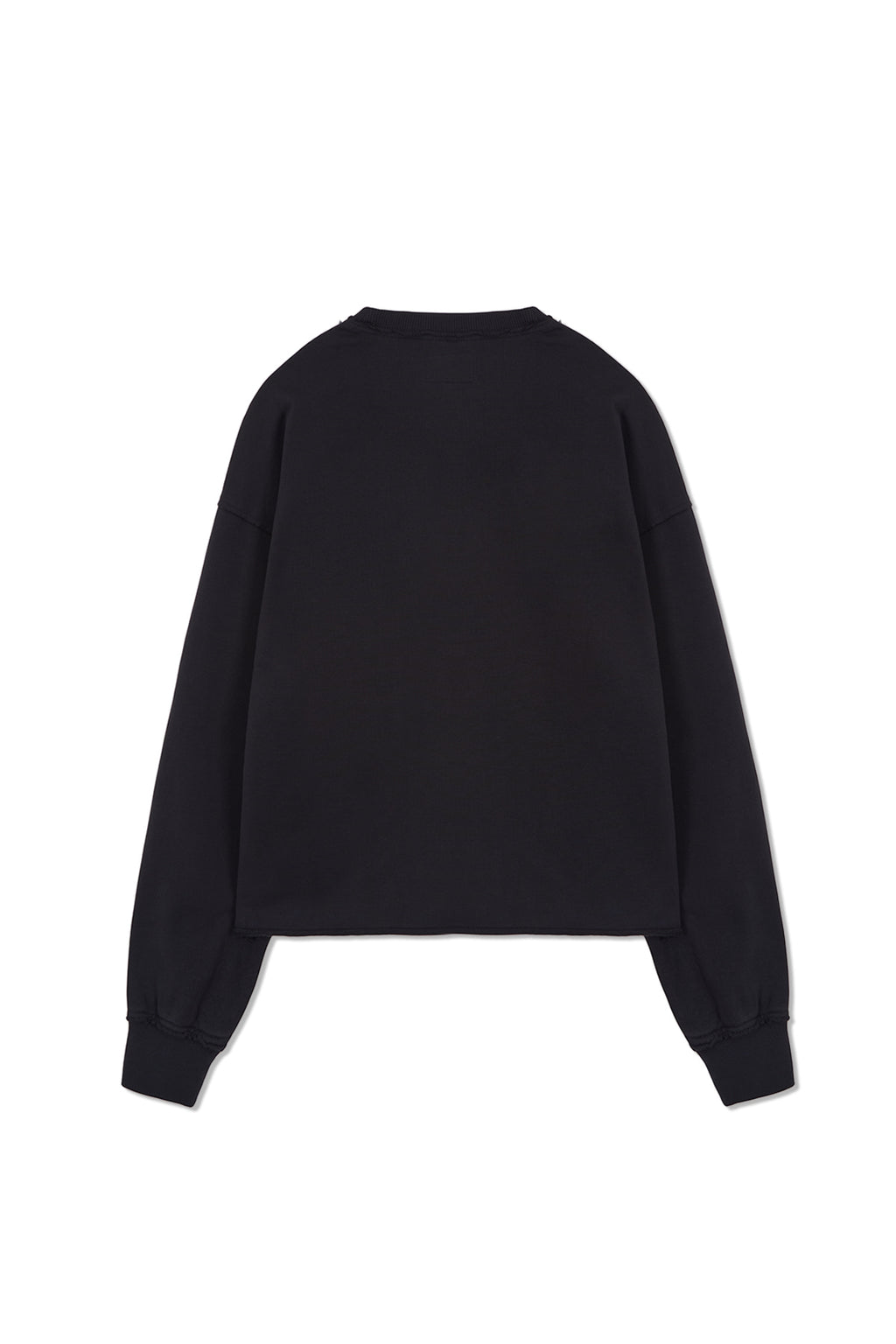 Matin Kim - Raw Cut Applique Sweatshirt (Charcoal) product image 2 | TRAB K-Fashion Australia