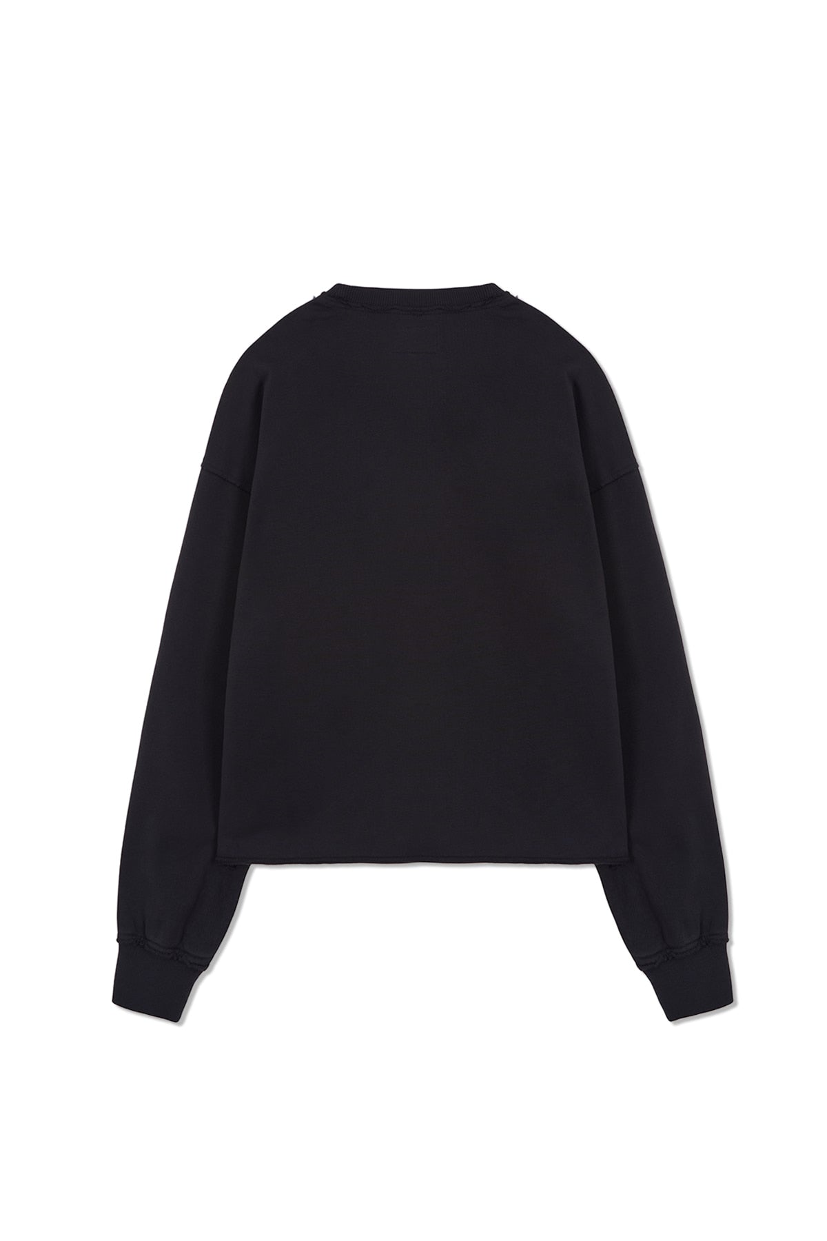 Matin Kim - Raw Cut Applique Sweatshirt (Charcoal) product image 2 | TRAB K-Fashion Australia