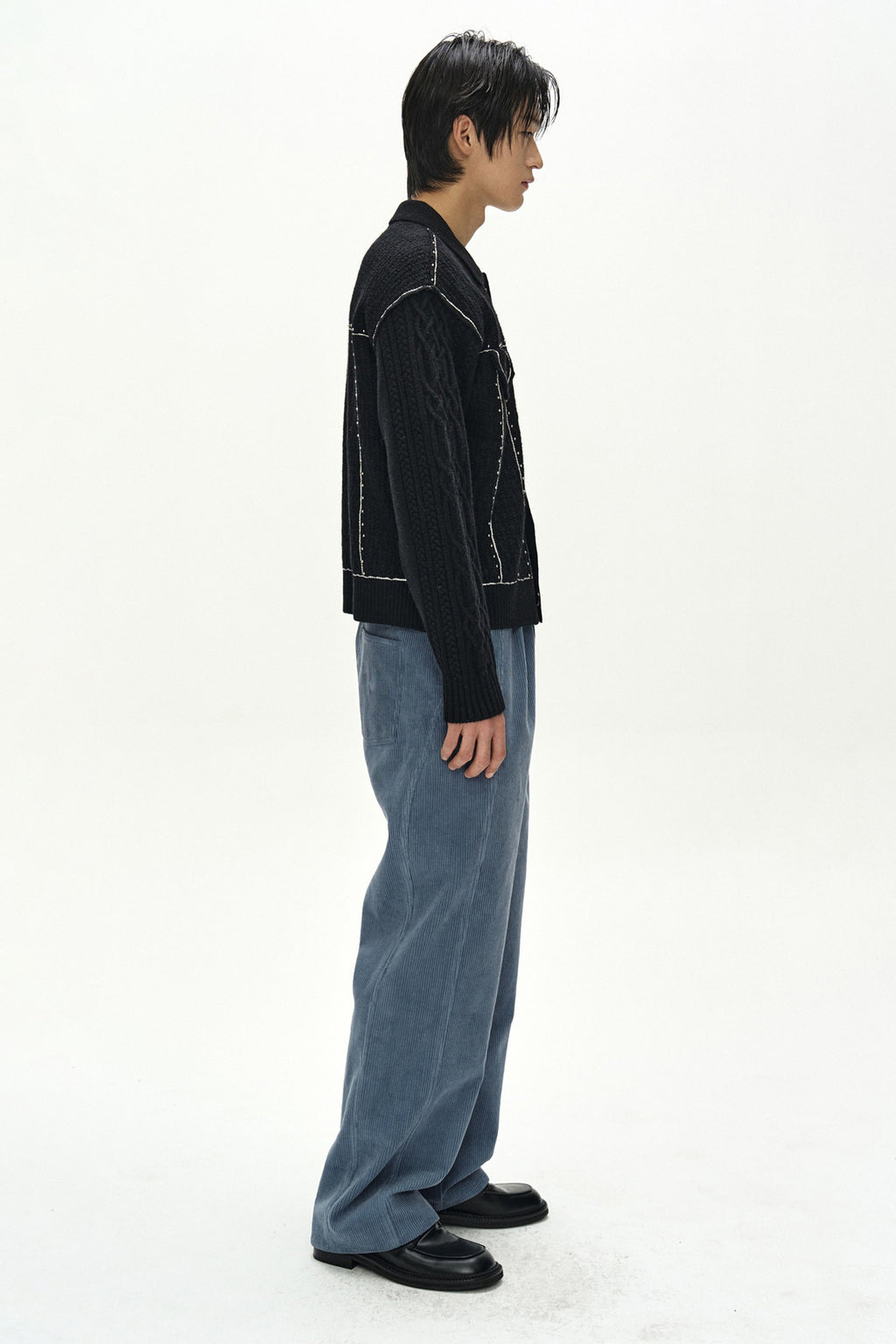 Andersson Bell - Camelon Trucker Cardigan (Black) product image 2 | TRAB K-Fashion Australia