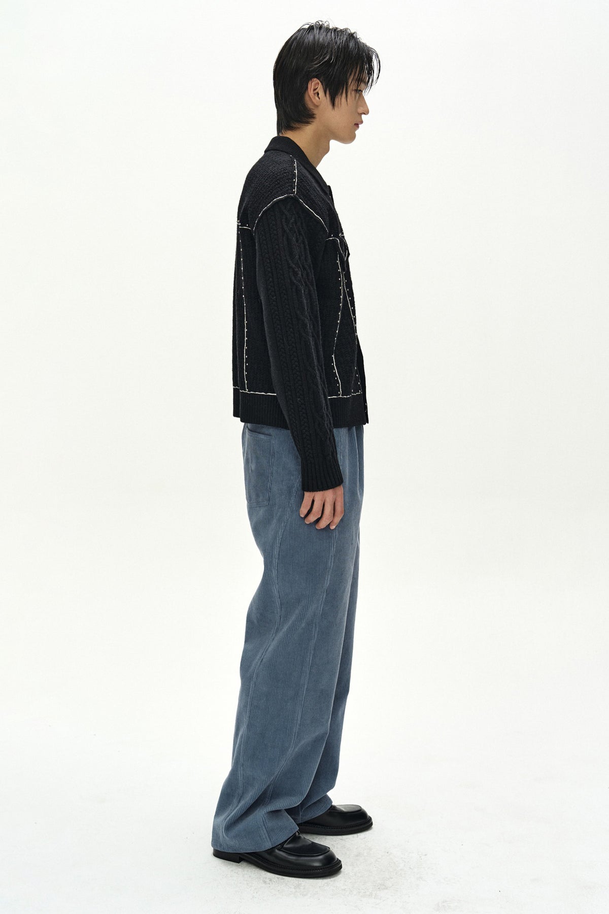 Andersson Bell - Camelon Trucker Cardigan (Black) product image 2 | TRAB K-Fashion Australia