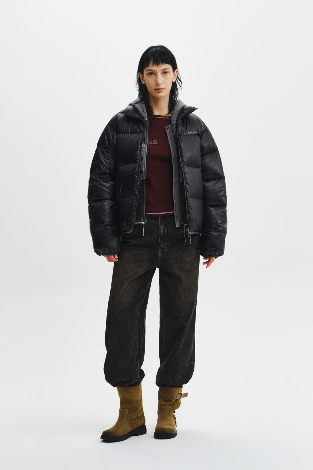 Matin Kim - Icon Logo Down Jumper (Black) product image 12 | TRAB K-Fashion Australia