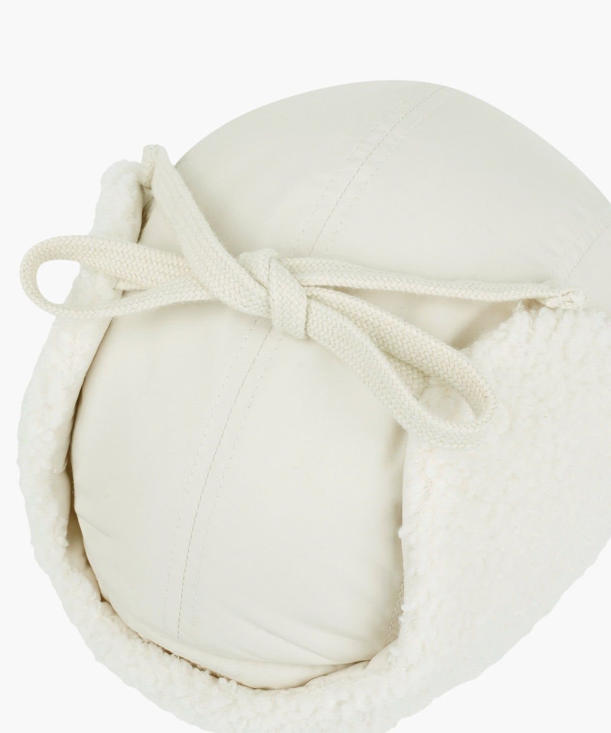 Marithe & Francois Girbaud - Quilted Earflap Cap (Ivory) product image 4 | TRAB K-Fashion Australia