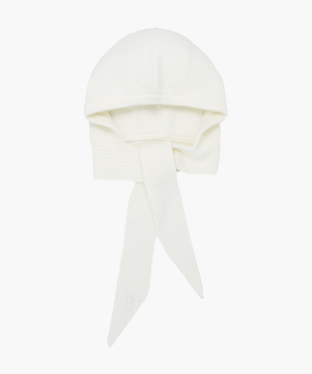 Marithe & Francois Girbaud - Regular Logo Scarf Balaclava (Ivory) product image 1 | TRAB K-Fashion Australia