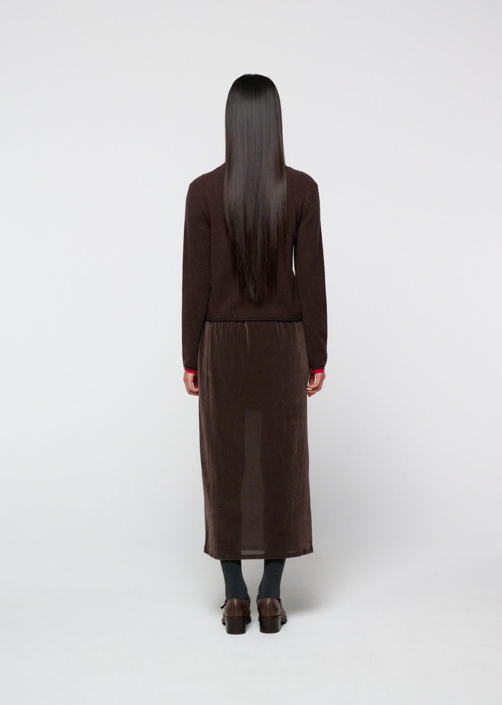 Amomento - Slim banding skirt (Brown) product image 4 | TRAB K-Fashion Australia