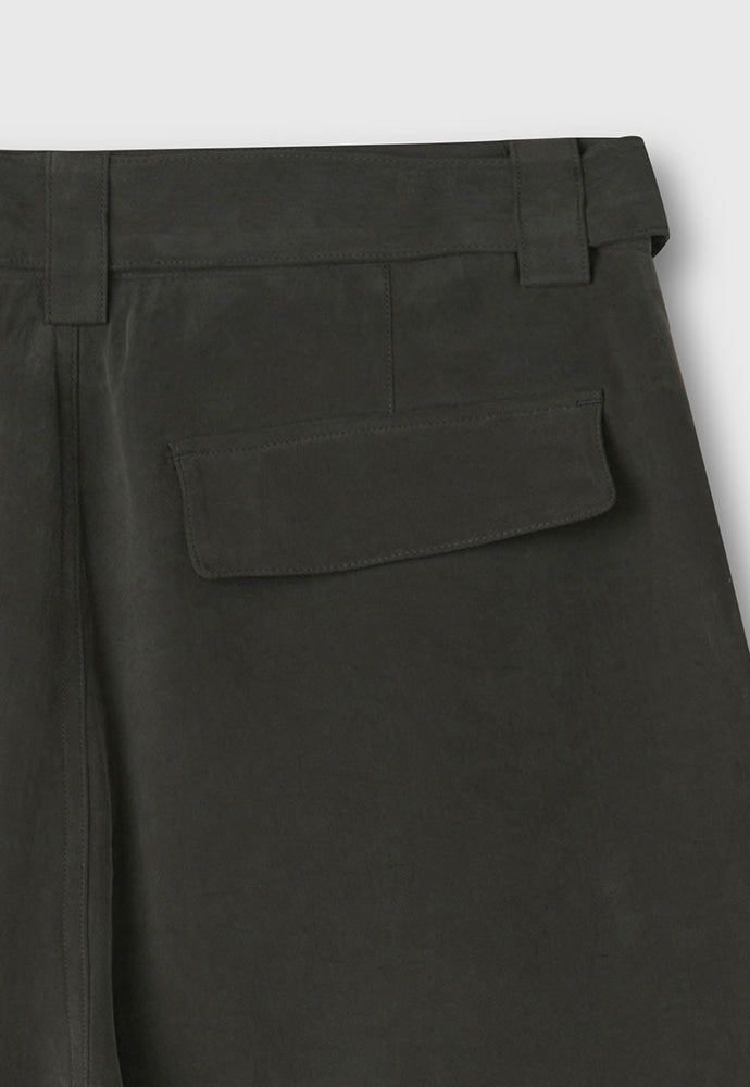 Tonywack - Drape Cupro Belted Pants (Ripe Olive) product image 11 | TRAB K-Fashion Australia