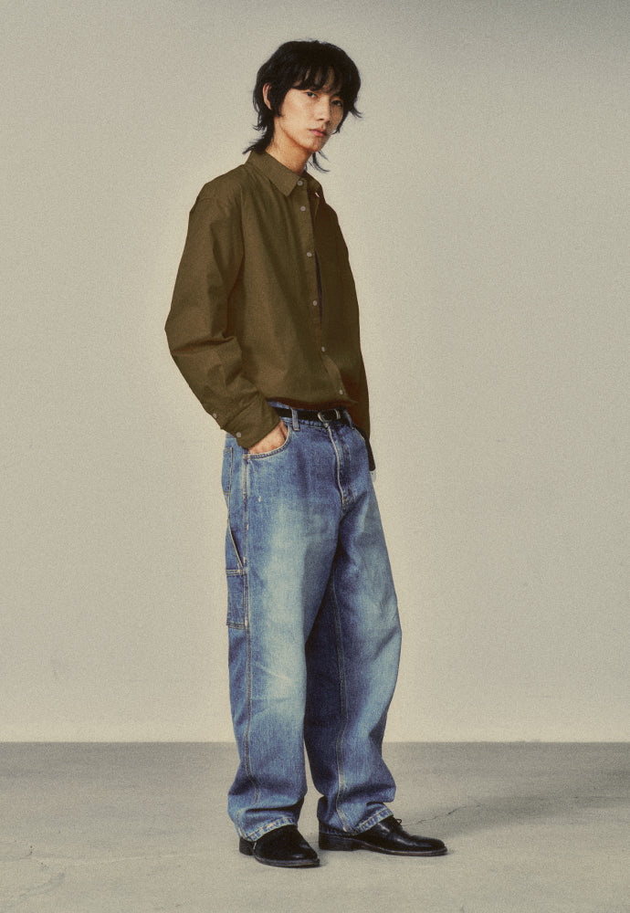 Art if acts - Saint Garment-dyed Shirt (Mud) product image 3 | TRAB K-Fashion Australia