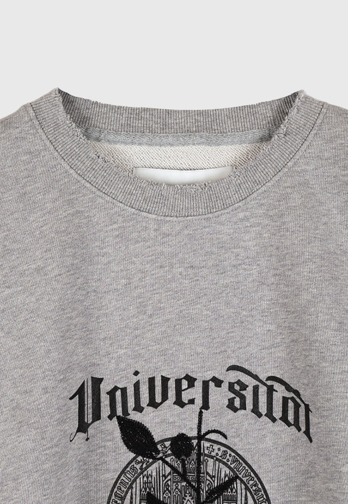 Tonywack - Embroidery Overlap College Sweatshirt (Heather Grey) product image 8 | TRAB K-Fashion Australia