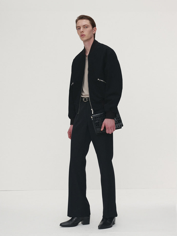 Tonywack - Garment Washed Cotton Bomber (Black) product image 3 | TRAB K-Fashion Australia