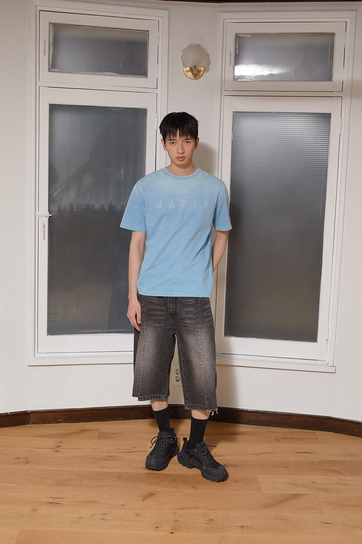 Matin Kim - Dying Point Logo Top (Blue) product image 9 | TRAB K-Fashion Australia