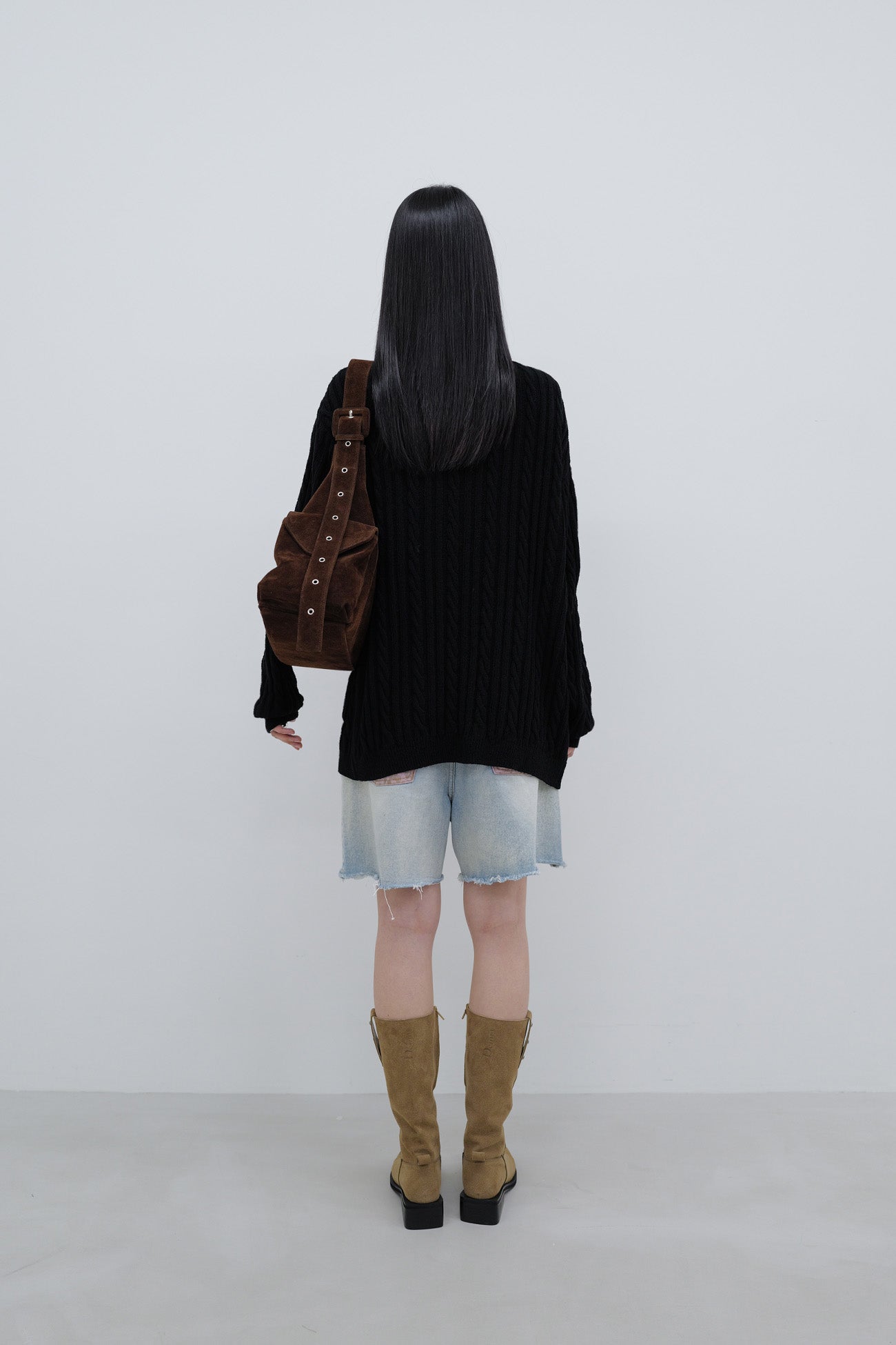 Deinet - Deinet Cable Cardigan (Black) product image 3 | TRAB K-Fashion Australia