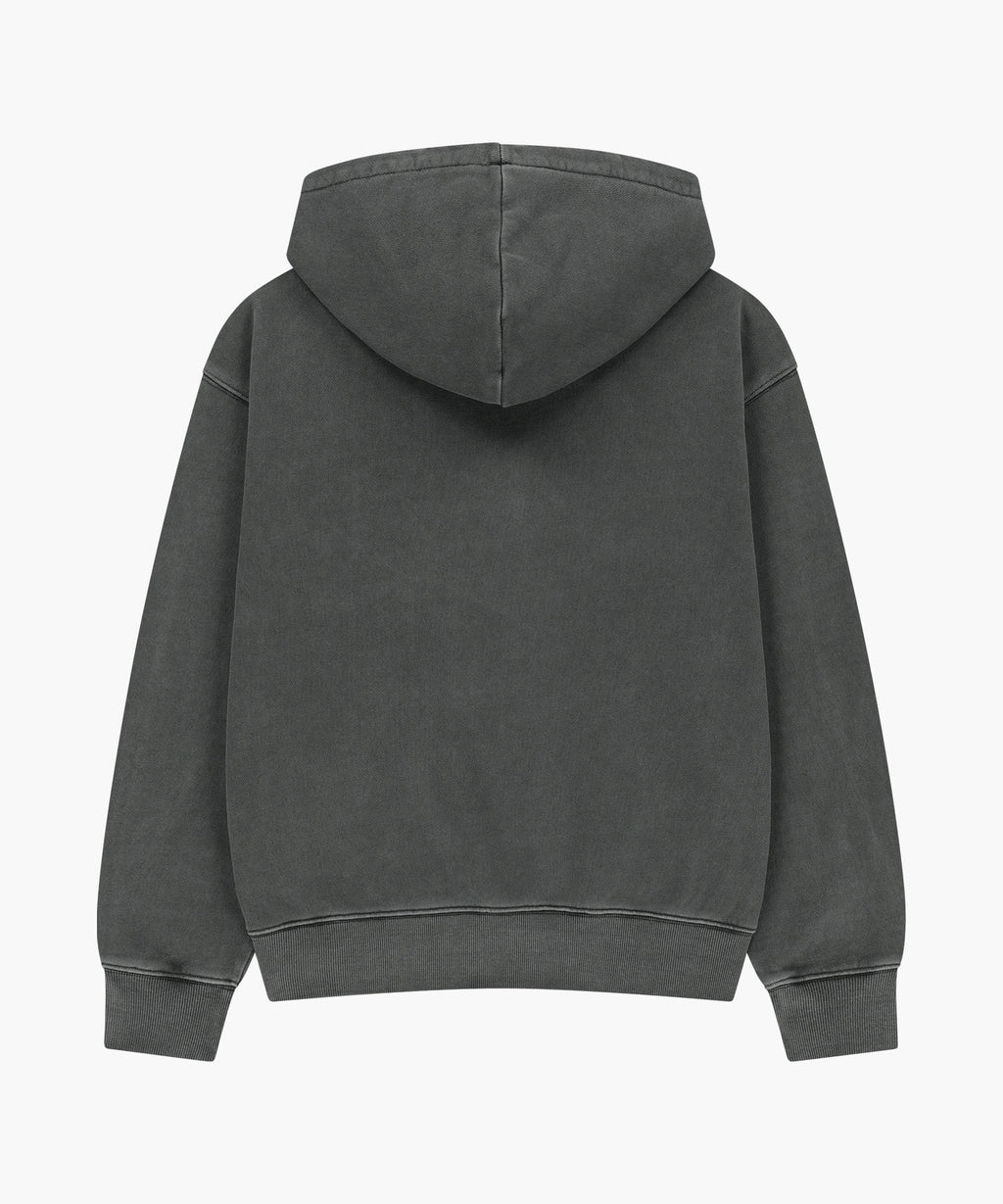 Marithe & Francois Girbaud - Crack Classic Logo Dyeing Oversized Hoodie (Charcoal) product image 6 | TRAB K-Fashion Australia