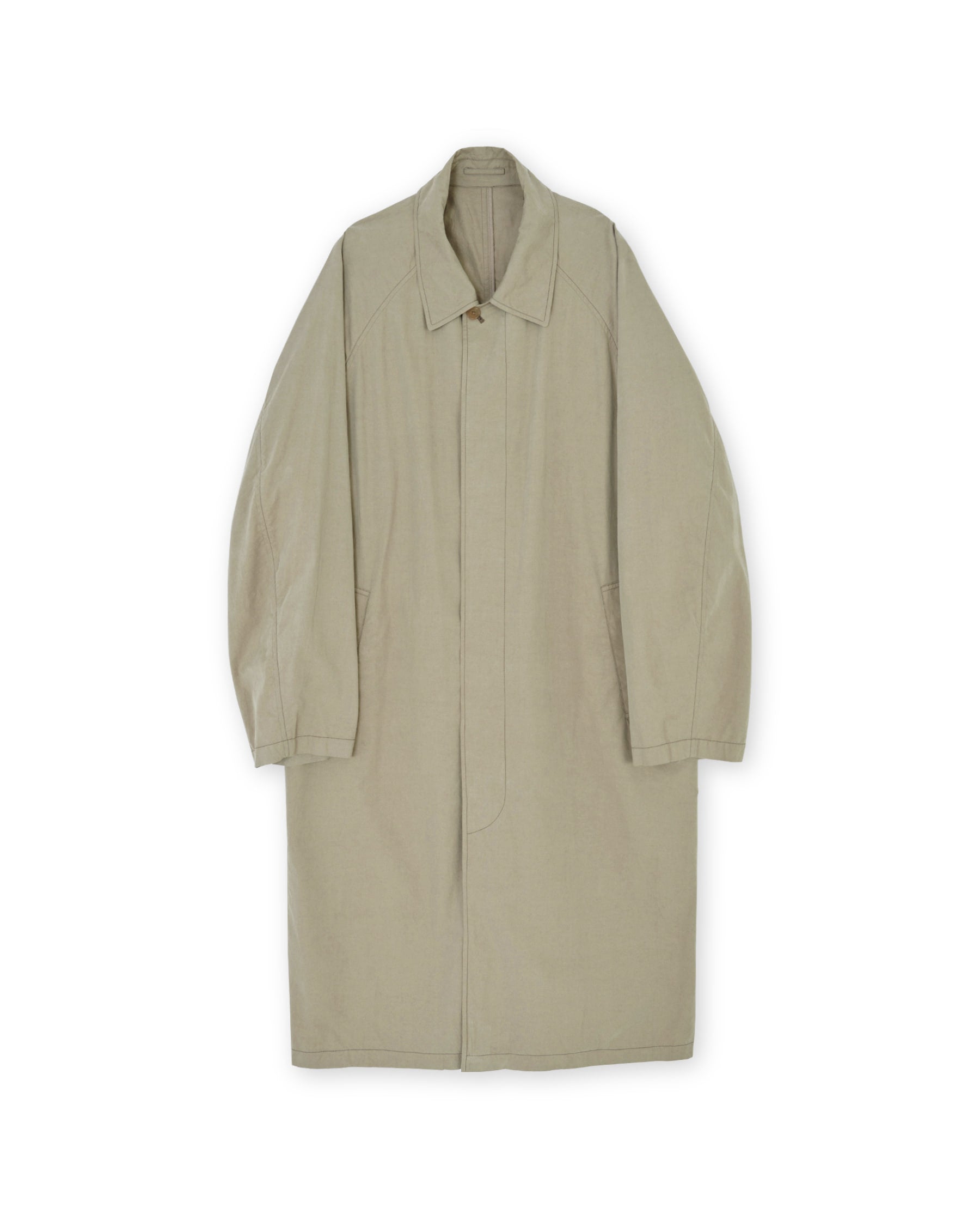 Brownyard - Washed Balmacaan Coat (Dark Beige) product image 5 | TRAB K-Fashion Australia