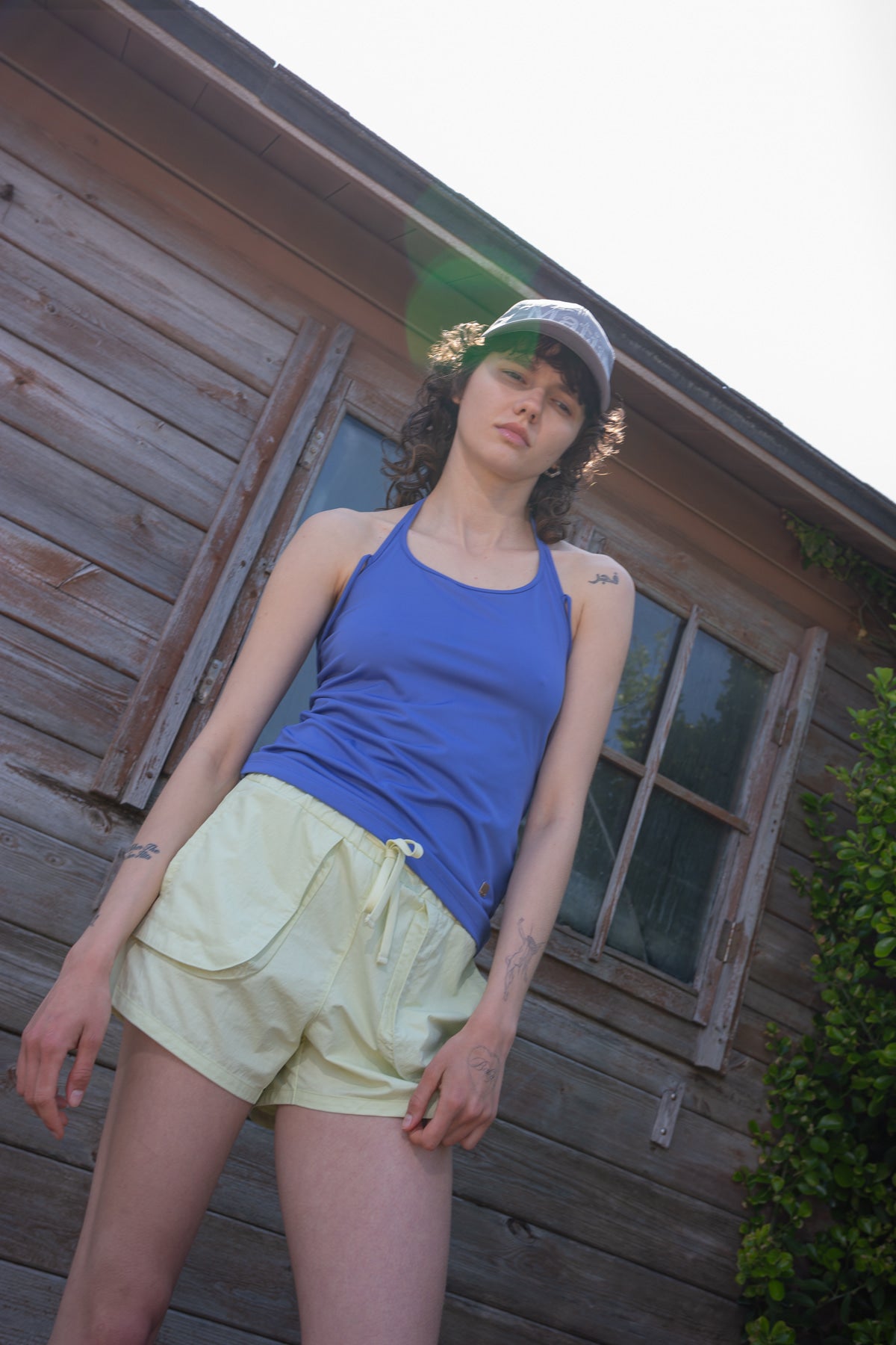 Matin Kim - String Halter Neck Tank Top (Blue) product image 11 | TRAB K-Fashion Australia