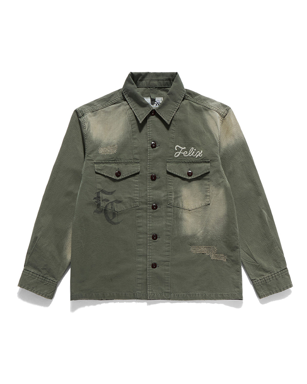 Eastlogue - Felix Timeworn Mil Field Jacket (Olive Ripstop) product image 1 | TRAB K-Fashion Australia