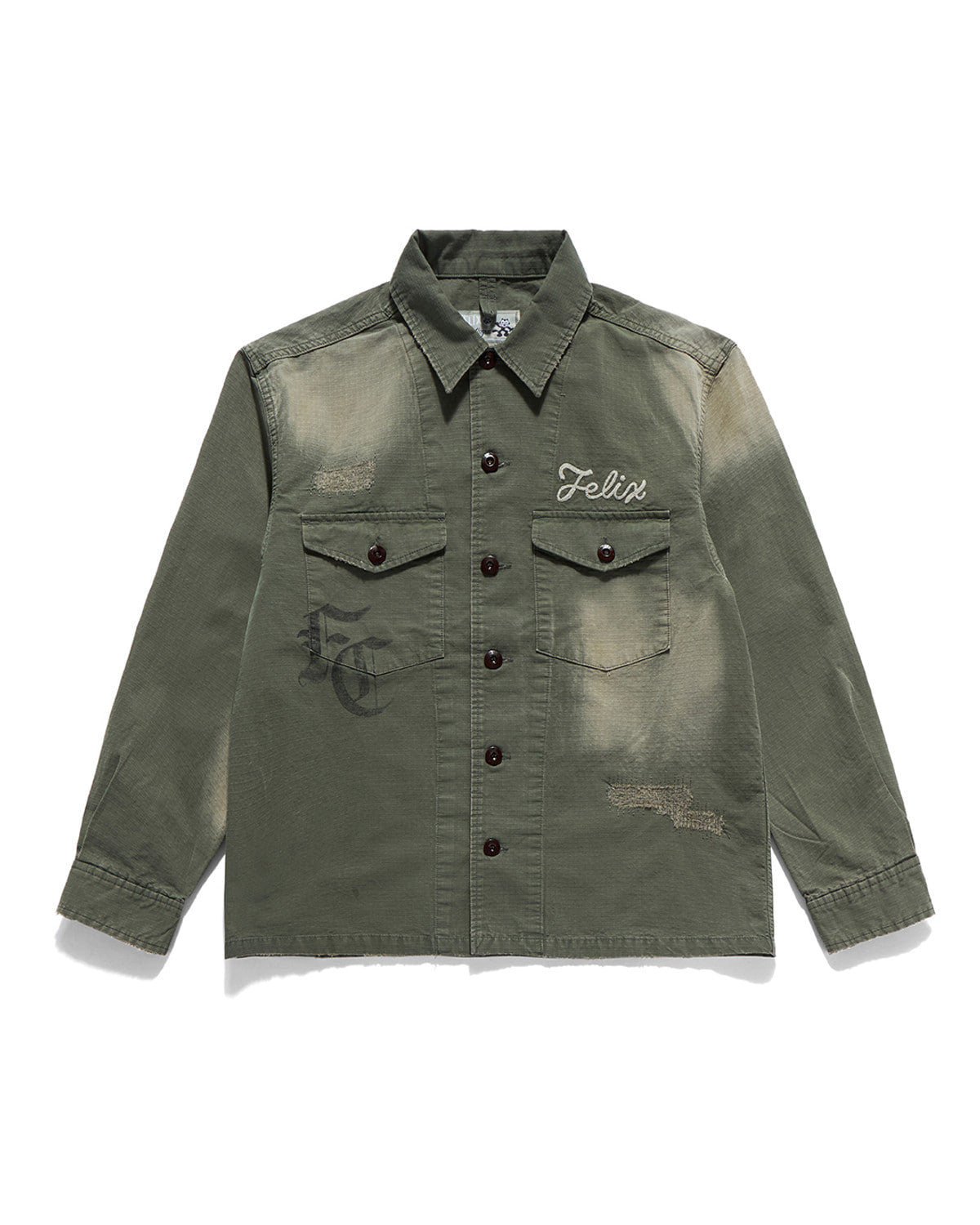 Eastlogue - Felix Timeworn Mil Field Jacket (Olive Ripstop) product image 1 | TRAB K-Fashion Australia