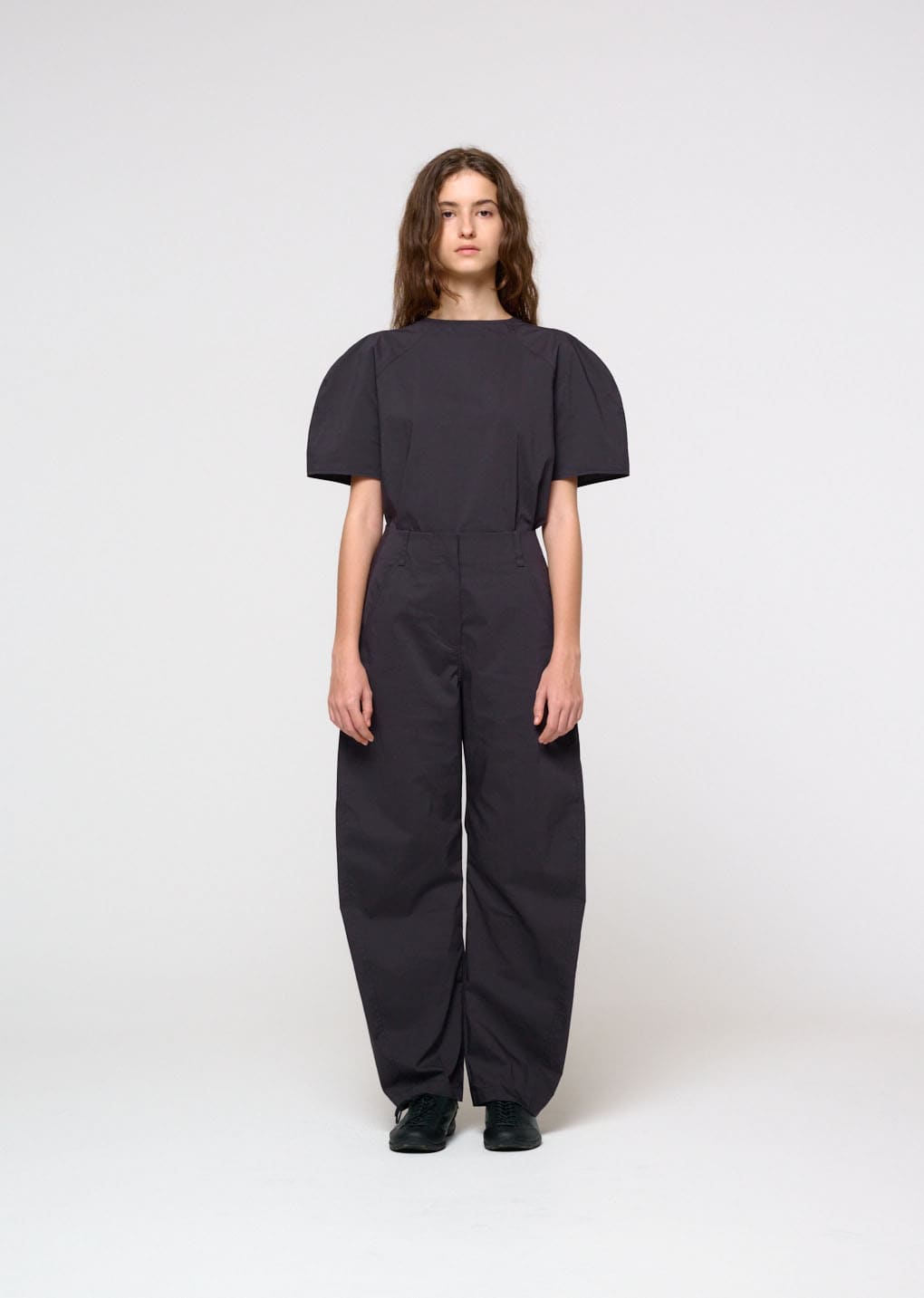 Amomento - [Pre-Order] Curved Pants (Charcoal) product image 2 | TRAB K-Fashion Australia
