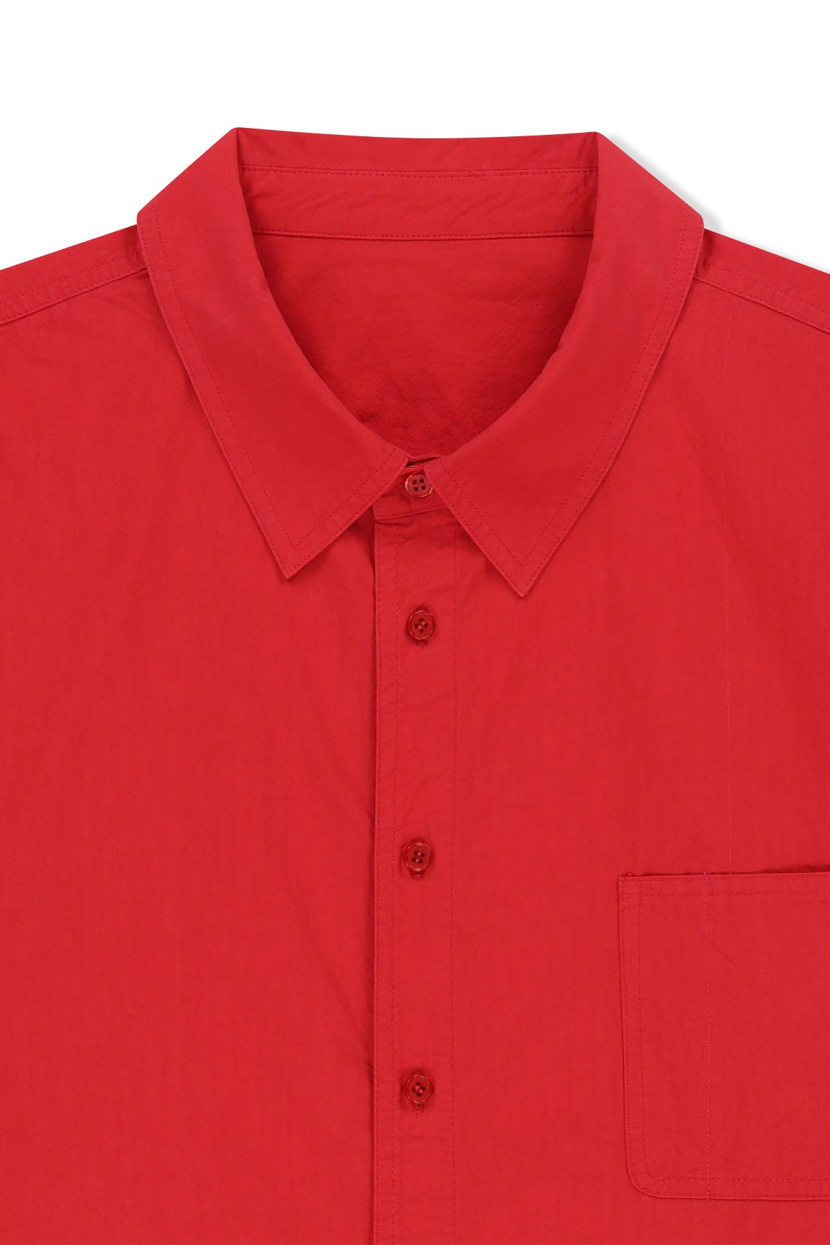 Matin Kim - Washed Cotton Pocket Shirt (Red) product image 3 | TRAB K-Fashion Australia