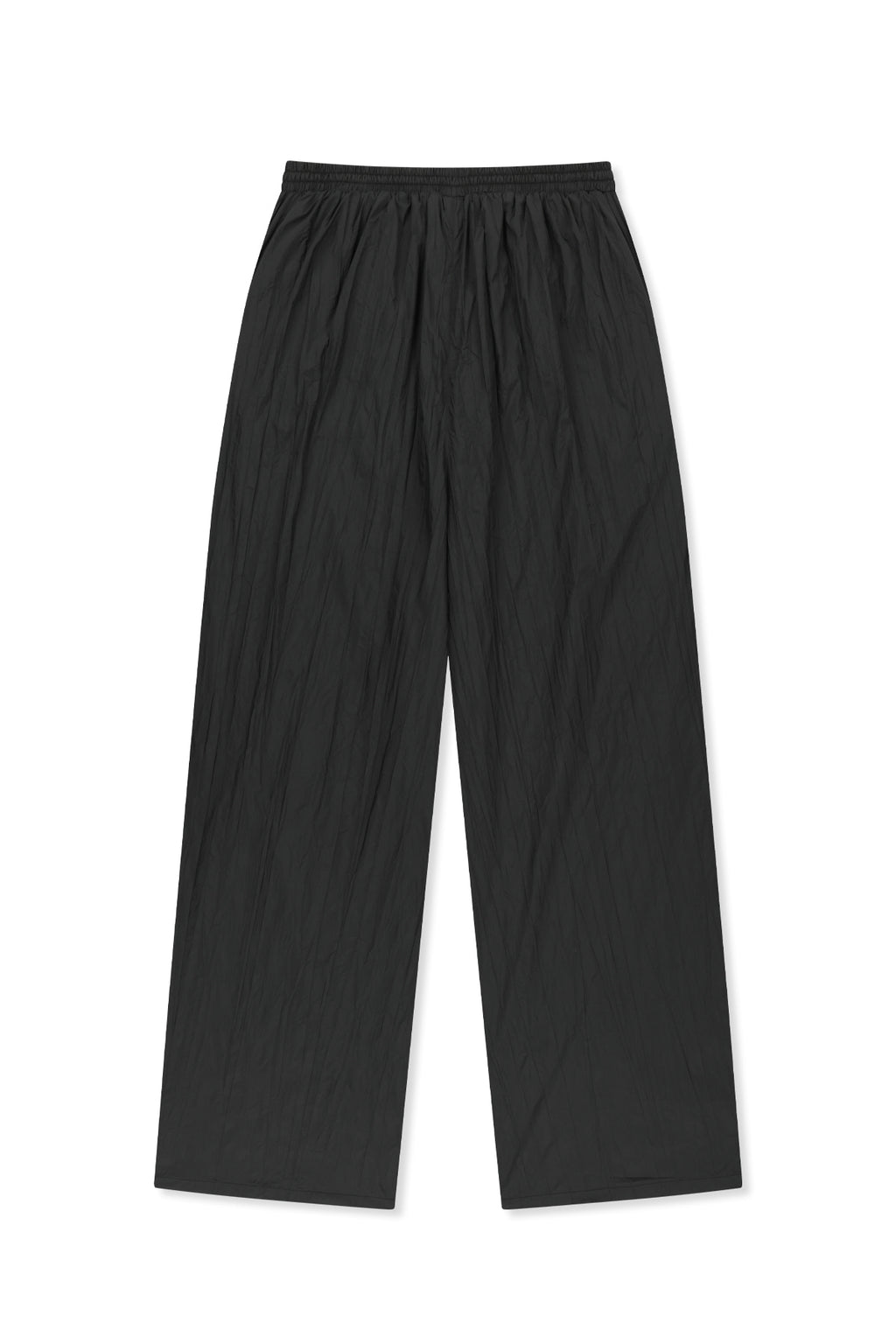 Matin Kim - Nylon Crinkle Wide Pants (Black) product image 2 | TRAB K-Fashion Australia