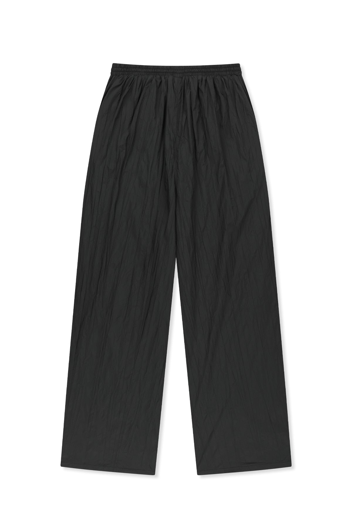 Matin Kim - Nylon Crinkle Wide Pants (Black) product image 2 | TRAB K-Fashion Australia