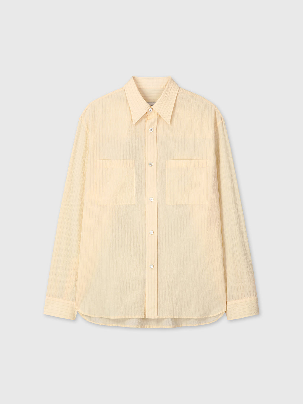 Tonywack - Pinstriped Cotton Blend Shirt (Pale Yellow) product image 11 | TRAB K-Fashion Australia
