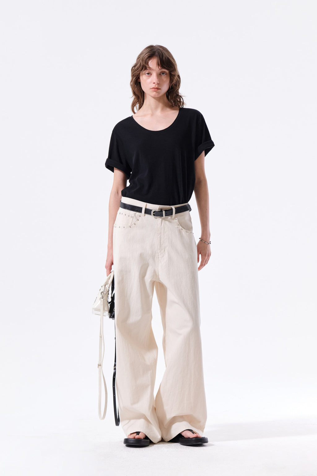 Matin Kim - Label Point U Neck Top (Black) product image 9 | TRAB K-Fashion Australia