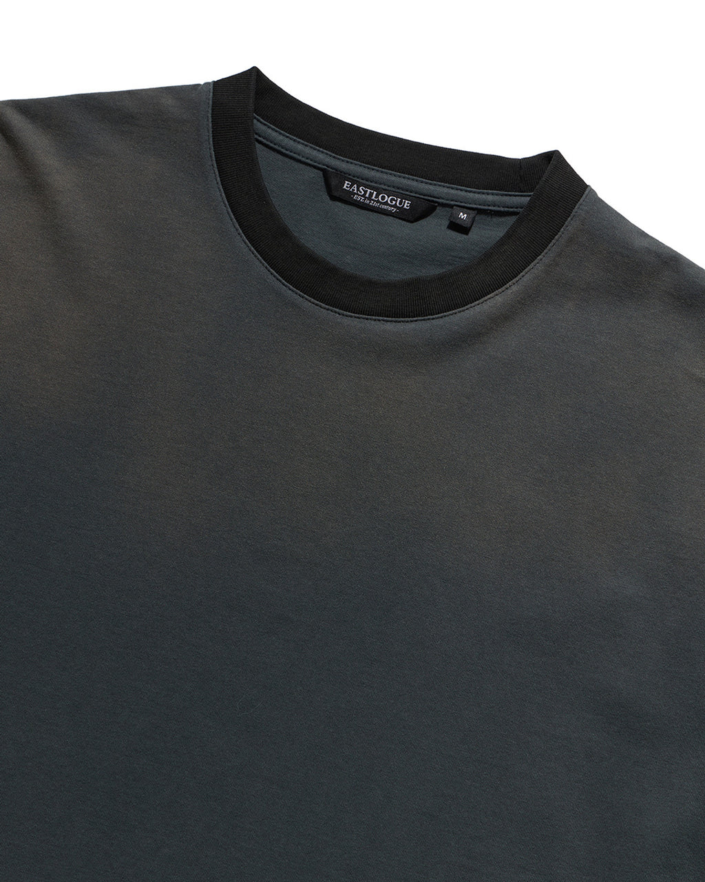 Eastlogue - Bleached Ringer Boxy T-shirts (Charcoal & Black) product image 3 | TRAB K-Fashion Australia