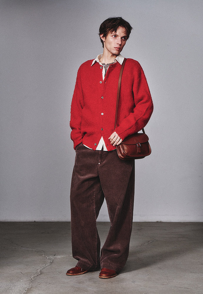 Art if acts - Mohair Round Neck Cardigan (Red) product image 4 | TRAB K-Fashion Australia
