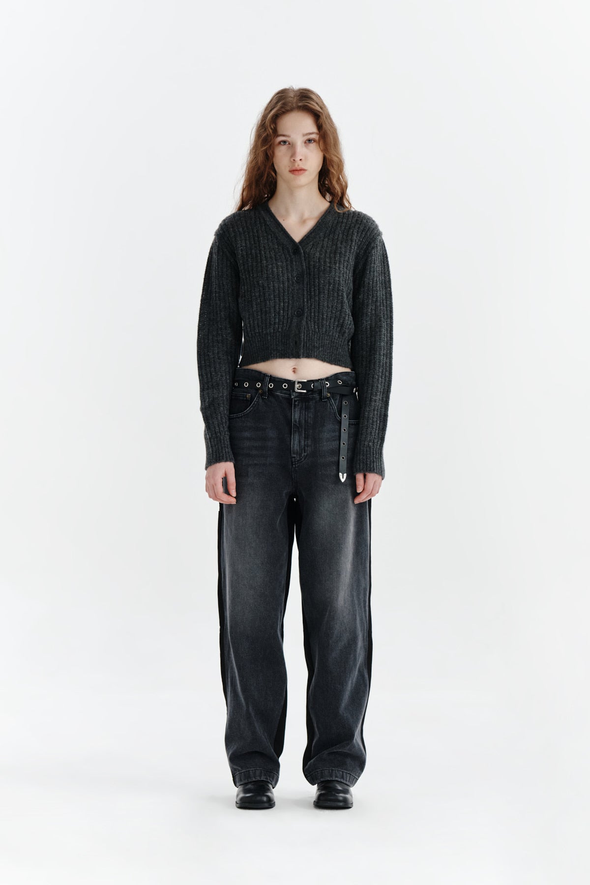 Matin Kim - Double Side Carpenter Denim Pants (Black) product image 5 | TRAB K-Fashion Australia