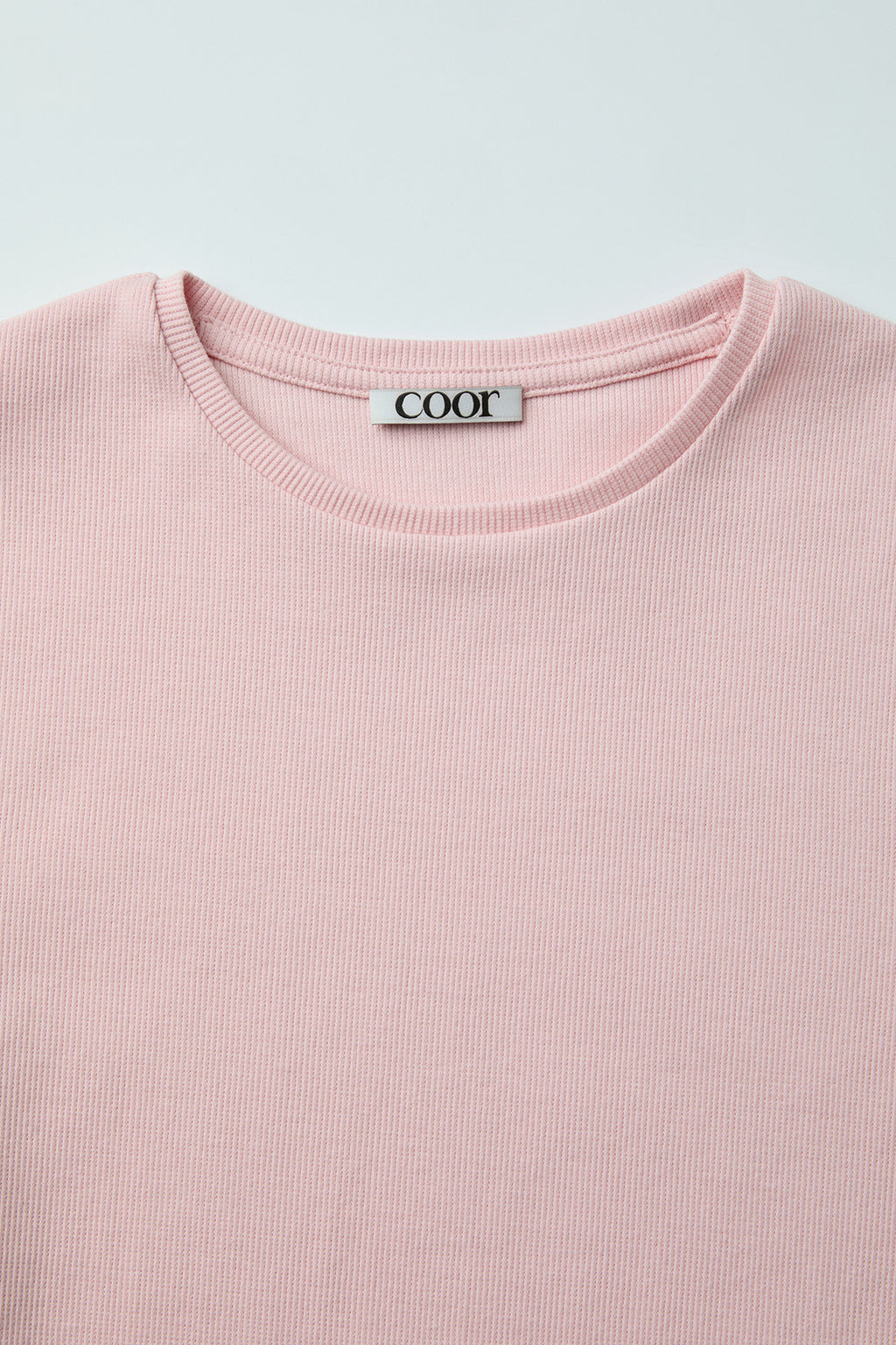 Coor - Ribbed Crop T-Shirt (Indi Pink) product image 5 | TRAB K-Fashion Australia