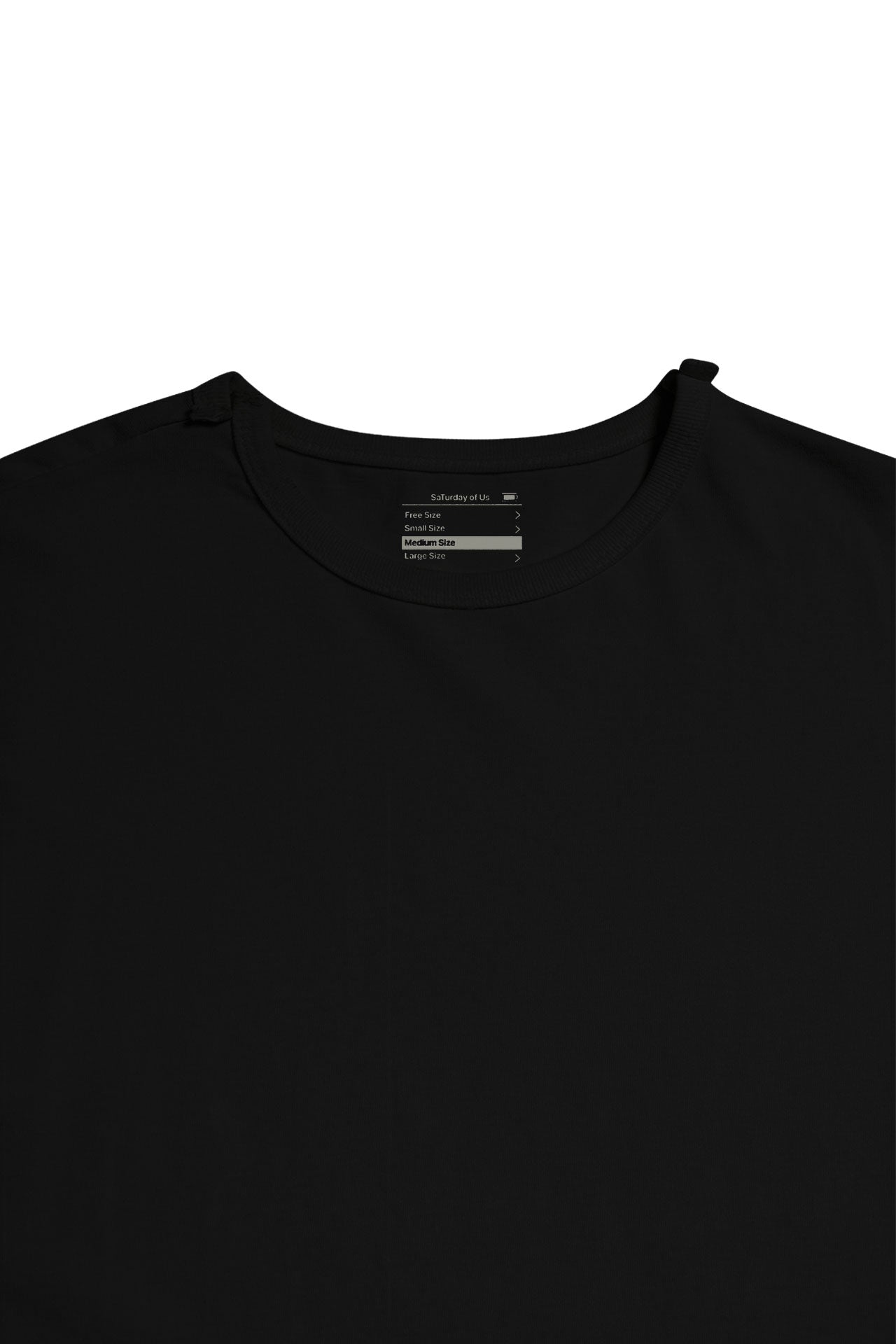 STU - Overlap Crop T-shirt (Black) product image 18 | TRAB K-Fashion Australia