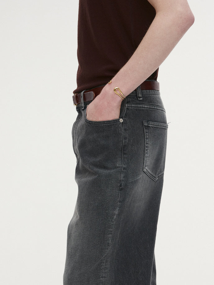 Tonywack - Loose Flared-Leg Denim Jeans (Washed Black) product image 7 | TRAB K-Fashion Australia