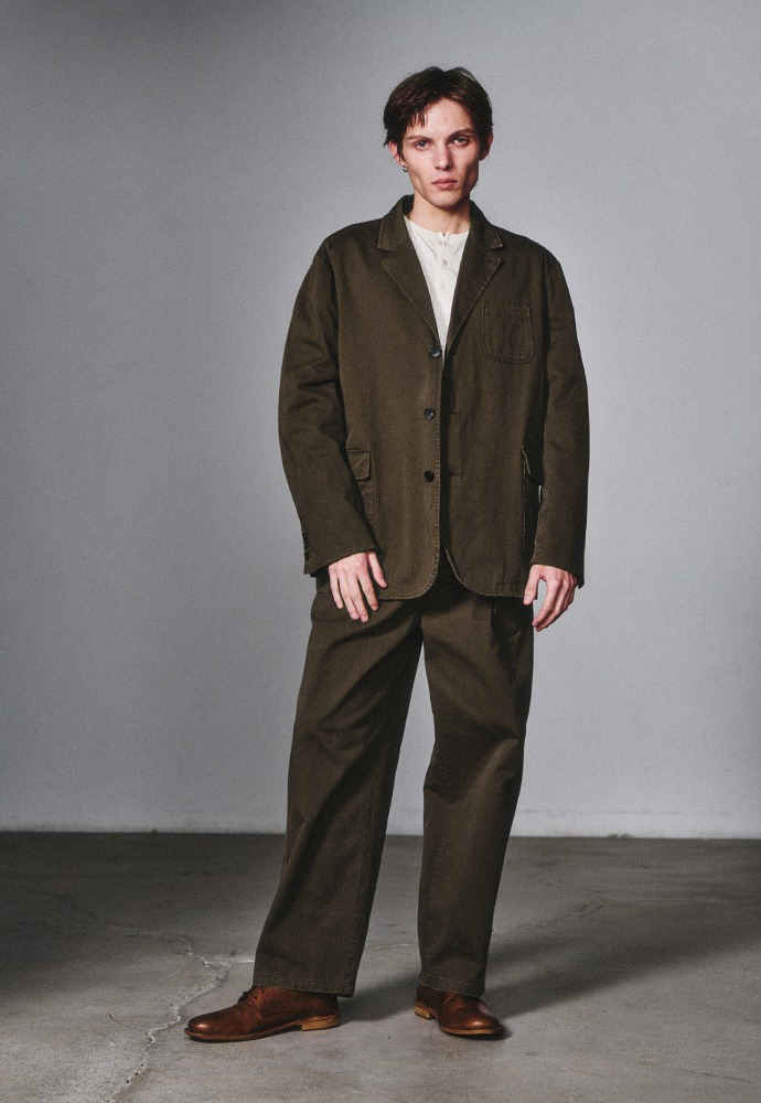 Art if acts - Washed 3 Button Blazer (Olive) product image 1 | TRAB K-Fashion Australia