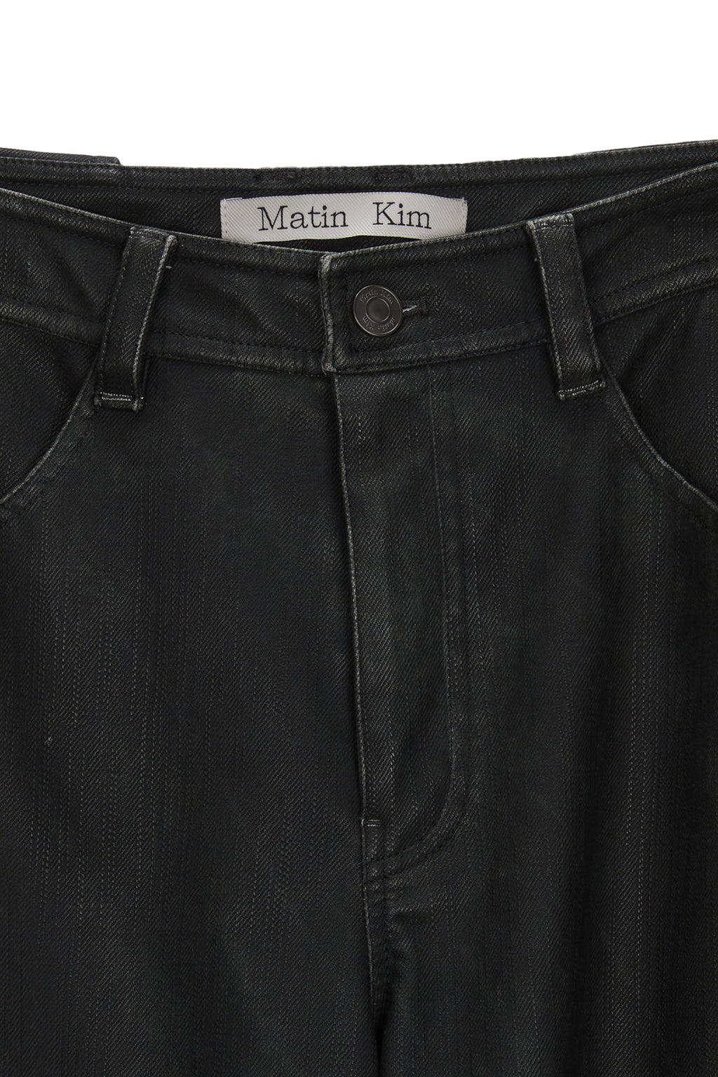 Matin Kim - Biker Detail Washed Leather Pants (Khaki) product image 3 | TRAB K-Fashion Australia