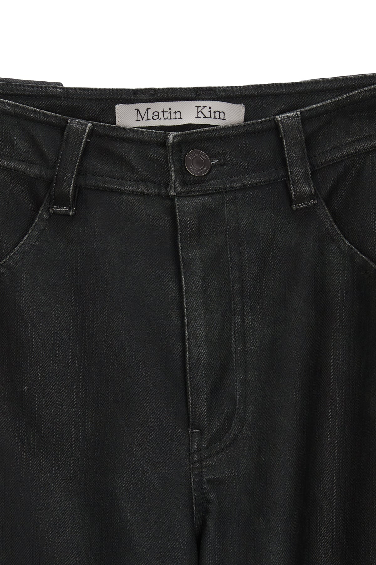 Matin Kim - Biker Detail Washed Leather Pants (Khaki) product image 3 | TRAB K-Fashion Australia