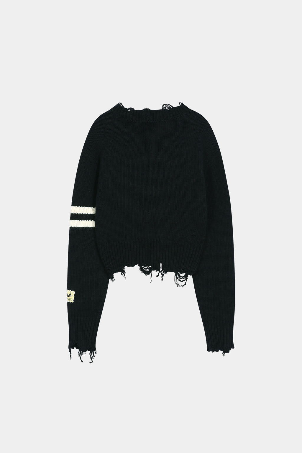 Andersson Bell - (essential) Distressed Varsity Patch Sweater (dark Navy) (Dark Navy) product image 10 | TRAB K-Fashion Australia