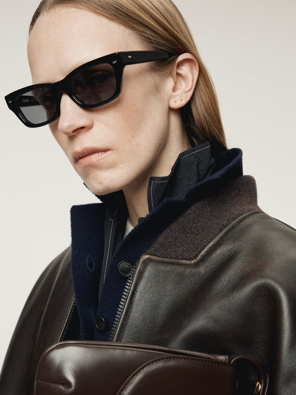 Recto - Vintage Effect Leather Bomber (Vintage Brown) product image 10 | TRAB K-Fashion Australia